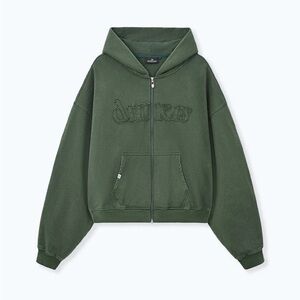 drmersclub distressed logo zip up